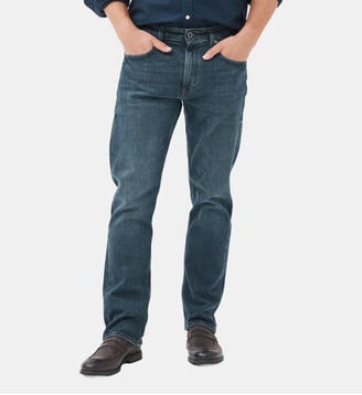Jean relaxed en denim italien Winton - Rodd & Gunn - Bleu moyen