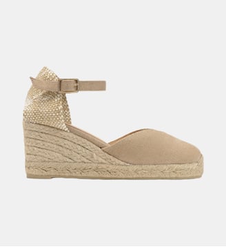 Espadrilles compensées à plateforme tressée CHIARITA - Castaner - Sable