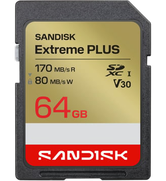 Carte Micro SD Extrem PLUS microSD 64Go UHS-I - Sandisk - Standard