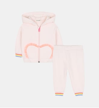 Ensemble textile à manches longues - Billieblush - Rose courage