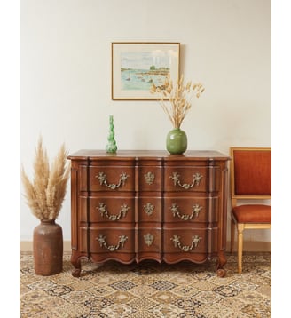 Commode arbalète en bois Garance N°613- Produit chiné - Debongout - Bois foncé