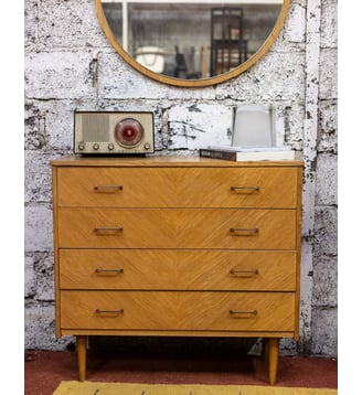 Superbe commode scandinave Olga N°1131 - Produit chiné - Debongout - Bois clair