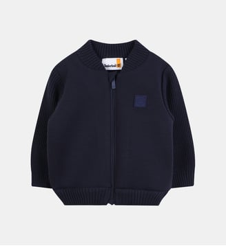 Cardigan avec fermeture éclair et manches contrastantes - Timberland - Indigo