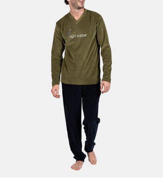 Pyjama en velours - Night clubber - Arthur - Noir