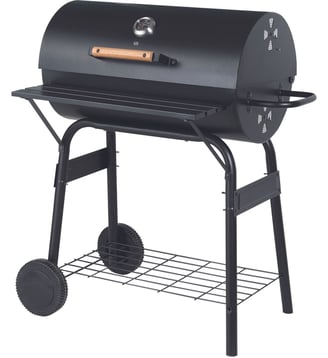 Barbecue charbon EBCA1 noir sur chariot, 62x35 cm - Essentiel B - Noir