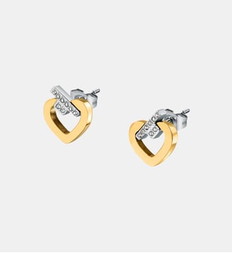 Boucles D'Oreilles en Acier, cristaux T-LOGO - Trussardi - Argent