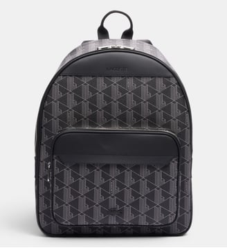 Sac à dos imprimé monogrammé - Lacoste - Gris