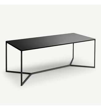 Table de repas, en métal acier, 6 à 8 couverts - AM.PM - Noir