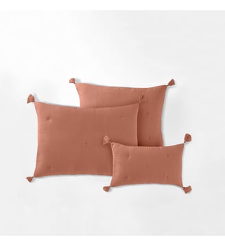 Housse de coussin matelassée gaze de coton La Redoute Interieurs