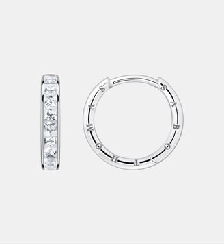 Créoles blanche pavé argent - Thomas Sabo - Argent