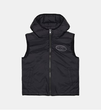 Gilet léger matelassé avec logo - Diesel Kids - Noir