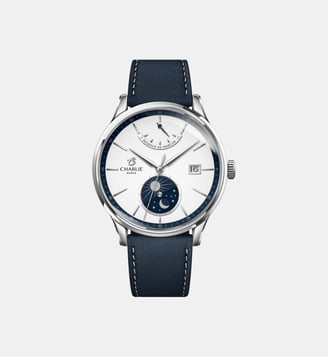 Montre automatique Initial Blanc RDM - 40 - 018 - Charlie Paris - Argenté