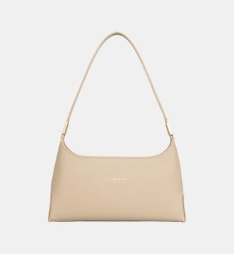 Sac rectangle Lychee Ace en cuir - Lancaster - Beige