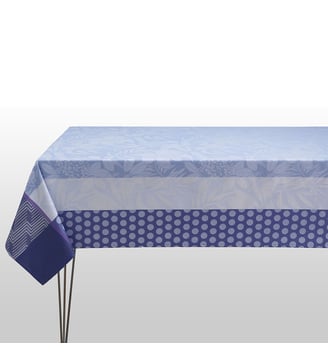 Nappe enduite Nature Urbaine - 100% coton enduction acrylique - Le Jacquard Francais - Bleu vif
