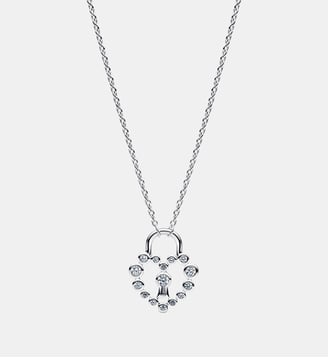 Collier avec Pendentif Cadenas Cœur Scintillant - Pandora - Argenté