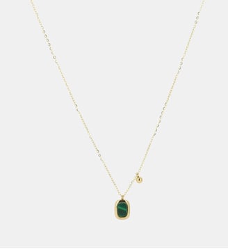 Collier Lilou  en Acier doré - Zag Bijoux - Malachite