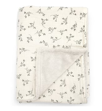 Couverture polaire - Babyshower - Écru