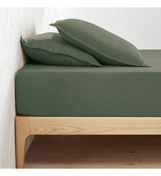 Drap housse lin lavé, bonnet 30cm La Redoute Interieurs