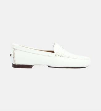 Mocassin palm beach - cuir lisse - Fairmount - Blanc