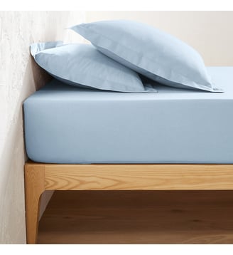 Drap housse uni polycoton, bonnet 25cm La Redoute Interieurs