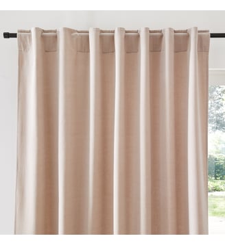 Rideau velours finition pattes cachées - La Redoute Interieurs - Beige