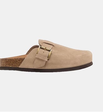 Sabots plats Munch en cuir - Jonak - Taupe