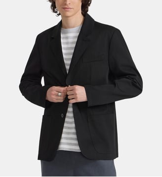 veste Cami en gabardine de coton noir - Agnès b. - Noir