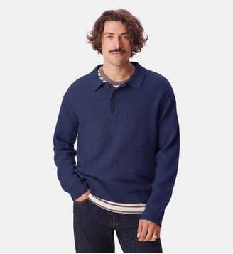 Pull col polo tricot Ikks