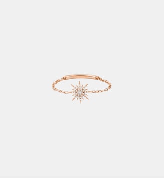 Soleil bague chaîne en or rose - Djula - Or rose