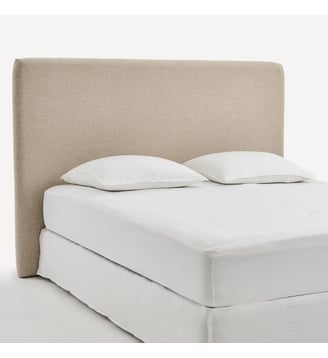 Housse pour tête de lit en velours, hauteur 130 cm - AM.PM - Beige sable