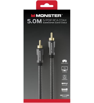 Câble RCA SUBWOOFER RCA M/M 5M - Monstercable - Beige