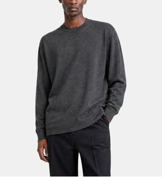 Pull col rond en laine mérinos - The Kooples - Gris