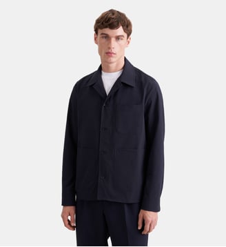 Veste 1/1 Regular Col revers - Seidensticker - Navy
