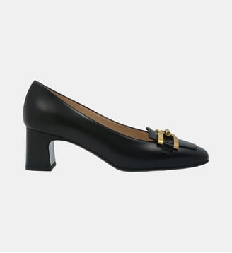 Escarpin perouse - cuir lisse - Manfield - Noir