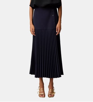 Jupe longue taille haute - Claudie Pierlot - Marine