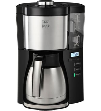 Cafetière look v therm timer noir acier brossé - Melitta - Noir