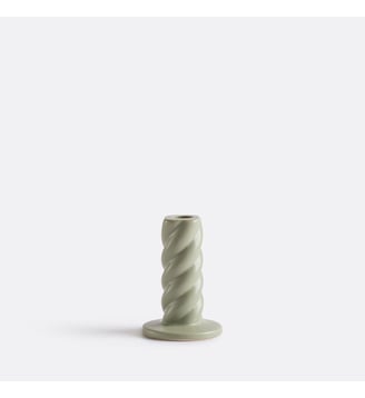 Bougeoir torsadé en céramique H12,5 cm - La Redoute Interieurs - Céladon