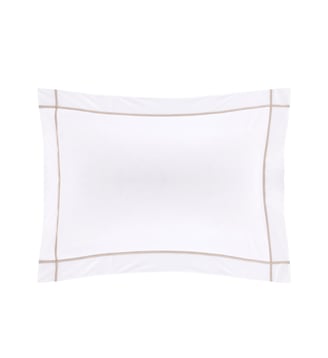 Taie d'oreiller en percale de coton Yves Delorme