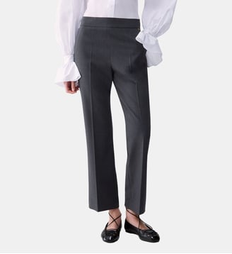 Pantalon flare en flanelle - Liu Jo - Vert foncé