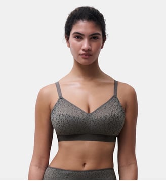 Soutien-gorge sans armature maintien maille douce - Chantelle - Vert argile
