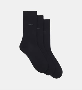 Lot de 3 paires de chaussettes en coton stretch - BOSS - Bleu foncé