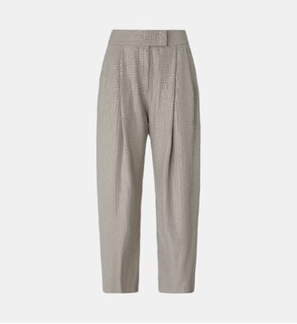 Pantalon large avec strass - Pinko - Gris
