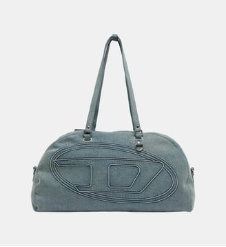 1DR Dome-Sac polochon en denim avec logo Oval D - Diesel - Bleu clair