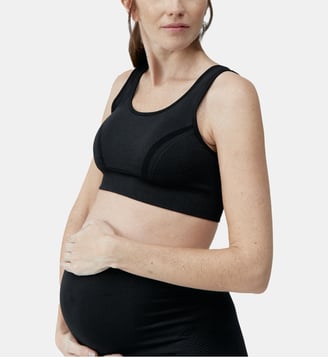 Brassière de Sport Seamless Fixation Moyenne MOMMY LINE - Born Living Yoga - Noir