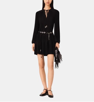 Robe courte plissée - Maje - Noir
