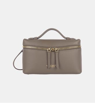 Sac à main boite Milano en cuir grainé - Lancaster - Taupe