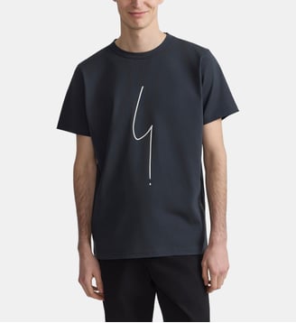 t-shirt en coton Point d'Ironie - Agnès b. - Gris asphalte