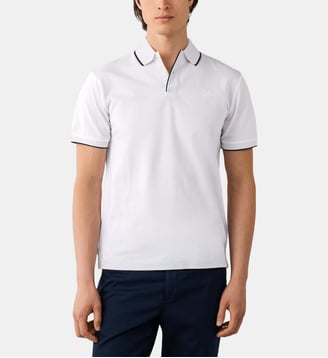 Polo Coupe Regular À Manches Courtes Mercerisé - Hackett London - Blanc