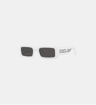 Lunettes de soleil Rectangulaire DG6187 - Dolce & Gabbana - Blanc