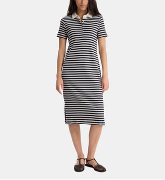 Robe polo Romane - Ines de la Fressange Paris - Beige et bleu